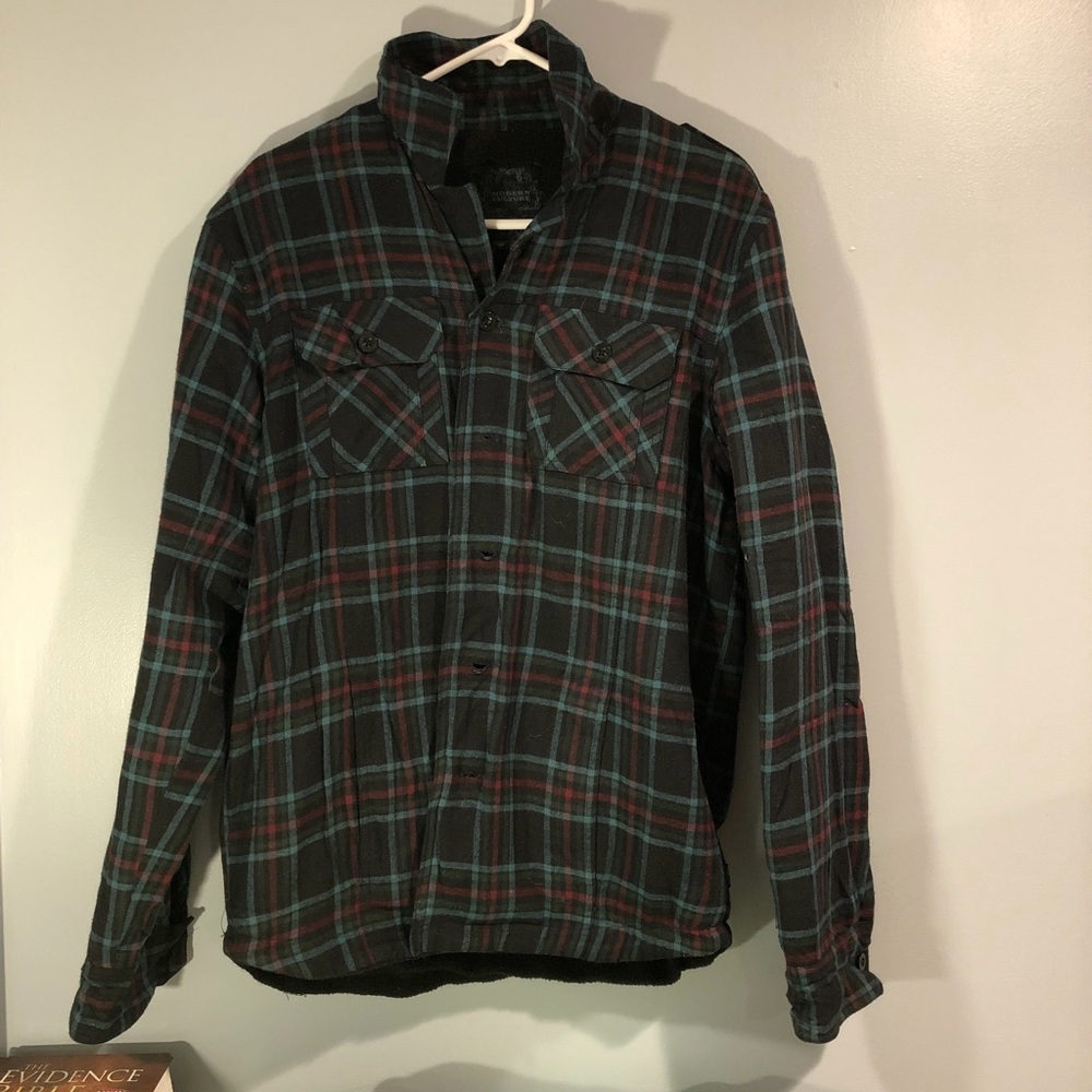 Modern Culture Cotton Button Up Sweatshirt.